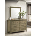 Pelton - 6 Drawer Dresser With Mirror - Oak Furniture Max