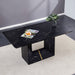 Modern Dining Table With Marbled Design For Luxurious Elegance - Black Home Essentials