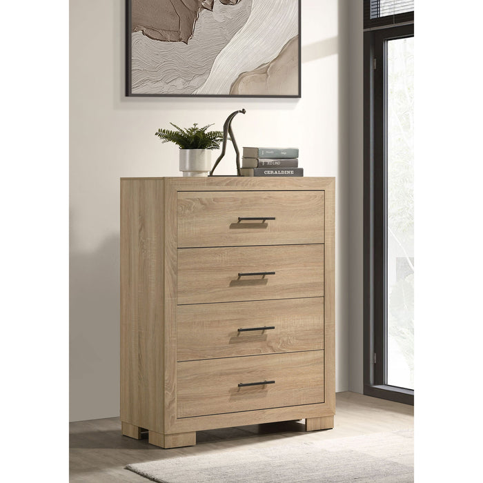 Merritt - 4 Drawer Bedroom Chest - Light Oak Furniture Max
