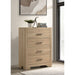 Merritt - 4 Drawer Bedroom Chest - Light Oak Furniture Max
