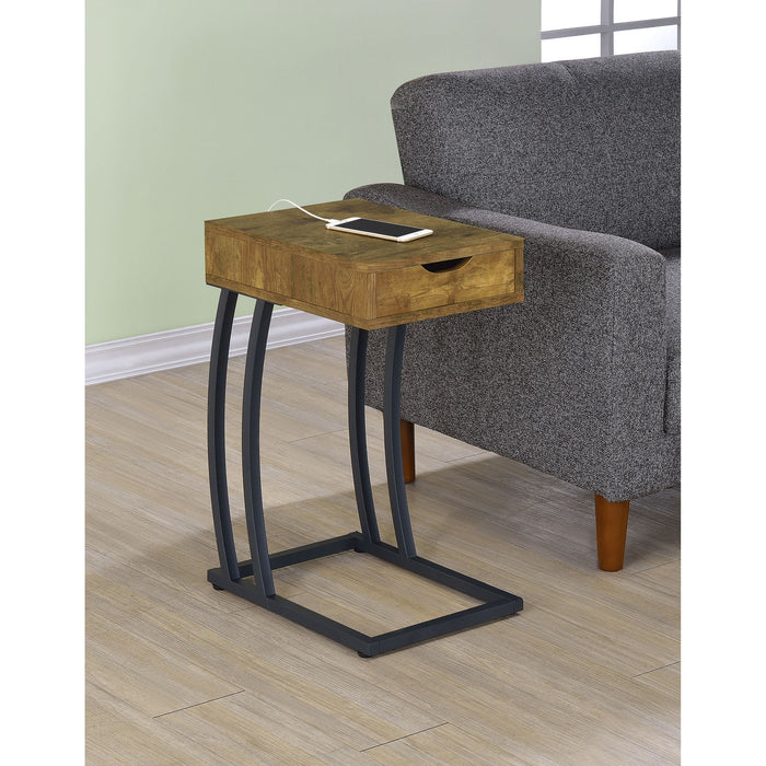 Hi-Tech Accent Table With USB Ports Furniture Max