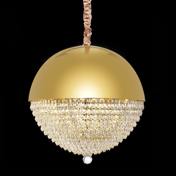 Michael Amini Lighting - Eclipse LED Crystal And Metal Chandelier - Gold Michael Amini