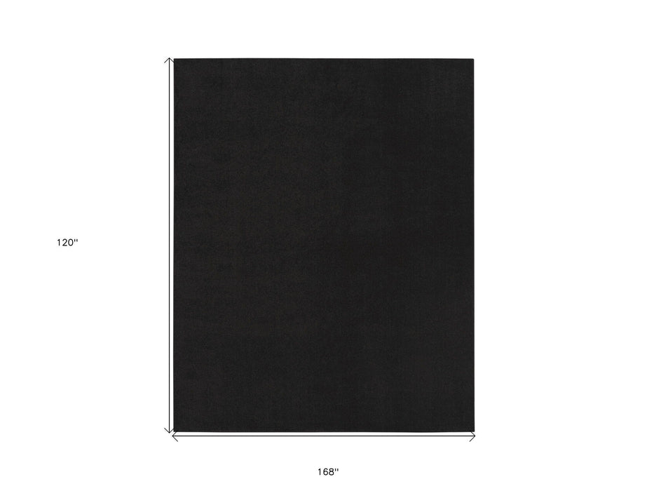 10' X 14' Stain Resistant Indoor / Outdoor Area Rug - Black