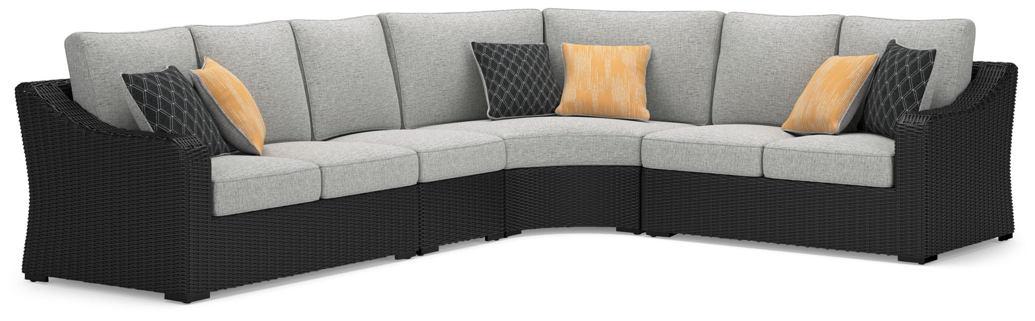 Beachcroft - 4-Piece Outdoor Sectional - Black Signature Design by Ashley®
