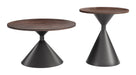 Rosk - Coffee Table Set - Walnut / Black Zuo Modern
