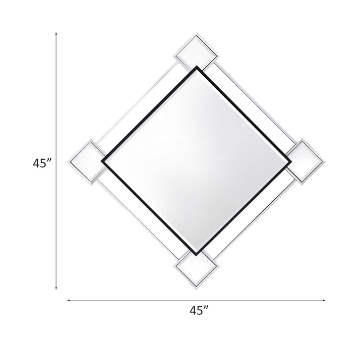 Asbury - Accent Mirror - Mirrored & Chrome ACME