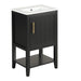 Modern Bathroom Vanity With Sink, Soft-Closing Door And Open Shelf Hearth and Haven