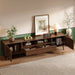 78" TV Stand For 85" TVs With Soft Close Doors, Open Shelf - Walnut Hearth and Haven