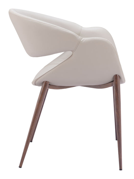 Limay - Dining Chair (Set of 2) - Beige / Walnut Zuo Modern