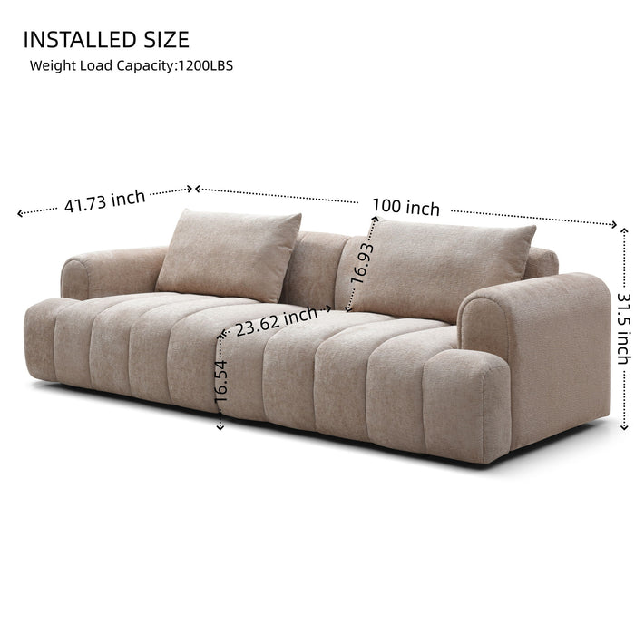 4 Seater Sectional Sofa For Living Room Spaces - Camel Home Essentials