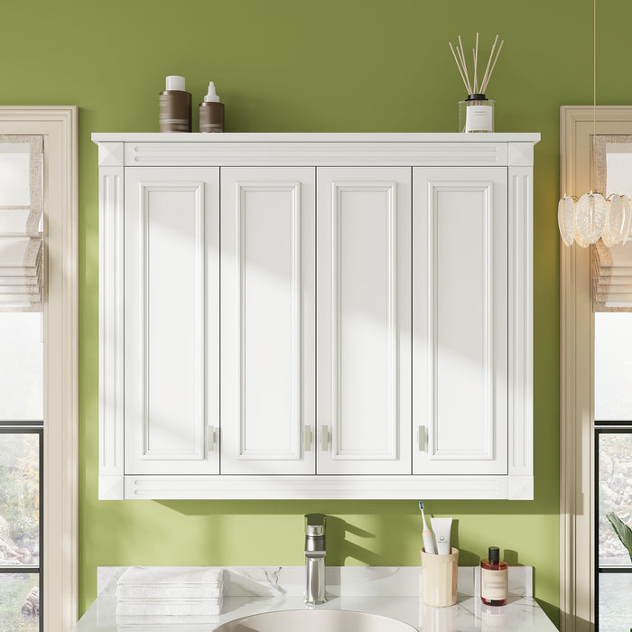 Wall Mounted Medicine Cabinet With Adjustable Shelf - White Hearth and Haven