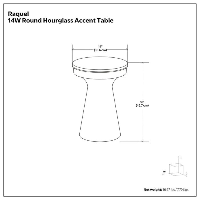 Raquel - Side Table - Antique Brass / White Simpli-Home