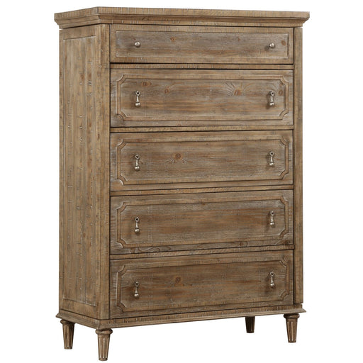 5 Drawer Chest With Construction - Taupe Emerald Home