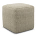 Zelma - Square Woven Outdoor / Indoor Pouf - Cream / Natural Simpli-Home