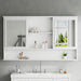 Wall Mounted Bathroom Medicine Cabinet With Double Mirrored Doors Noble House