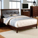 Eastern King Bed With Button Tufted Headboard - Brown Home Essentials