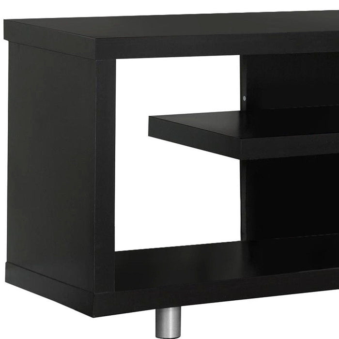 Cabinet Enclosed Storage, TV Stand - Dark Brown