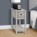 Accent End Table, 2 Tier, Narrow, Lamp, Storage Drawer, Charming Design 8th Street