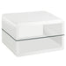 Emerson - 1 Shelf Rectangular Side End Table - White Furniture Max