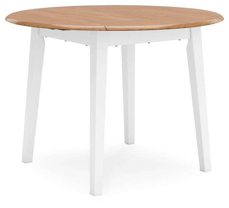 Gesthaven - Round Dining Room Drop Leaf Table Set Signature Design by Ashley®