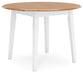 Gesthaven - Round Dining Room Drop Leaf Table Set Signature Design by Ashley®
