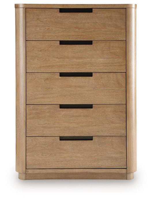 Pamaria - Five Drawer Chest - Light Brown Signature Design by Ashley®