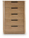 Pamaria - Five Drawer Chest - Light Brown Signature Design by Ashley®