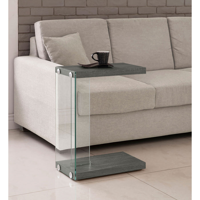 Sampson - C Shaped Side Table - Gray Furniture Max