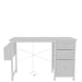 Office Desk With Power Outlet, 3 Drawers And Side Pocket For Office - White Daily Nest