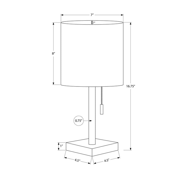 Lighting, Table Lamp, USB Port Included, Nickel, Contemporary (Set of 2) 8th Street