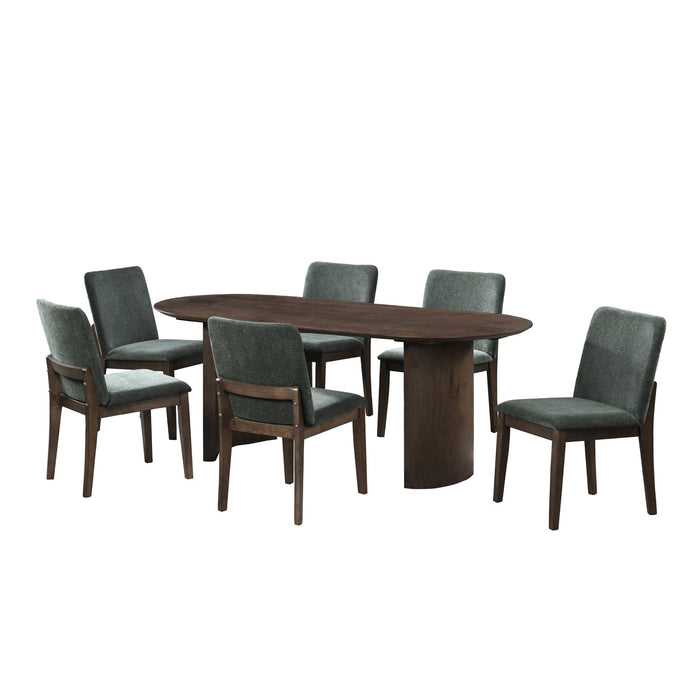 Kody - 79" Oval Fixed-Top Dining Table Set New Classic