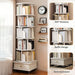 Rotating Bookshelf With Wheels And Drawer, 360° Spinning Design, Space Saving Storage Home Essentials
