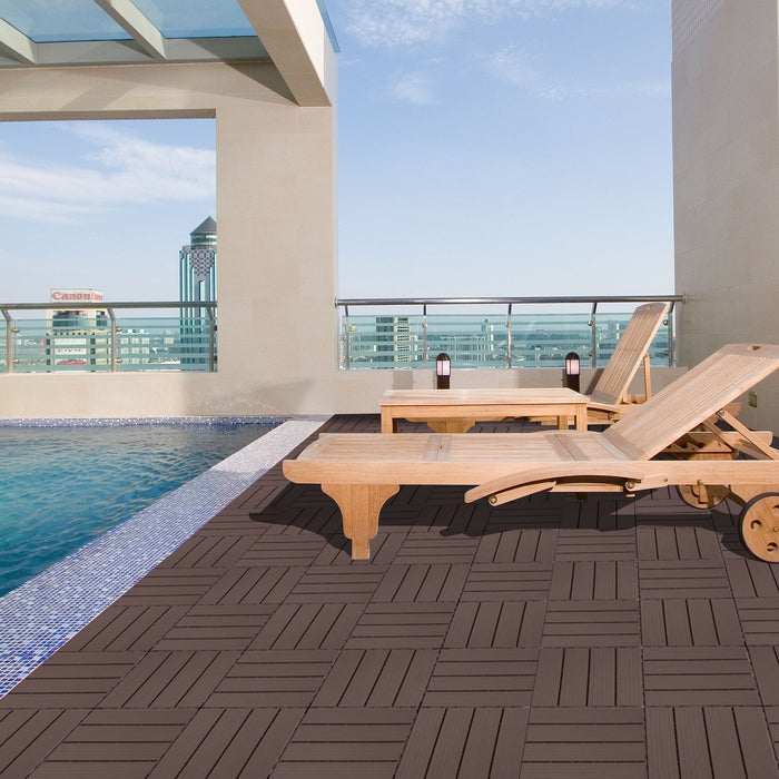 Plastic Interlocking Deck Tiles, Patio Flooring Outdoor Waterproof All Weather Use Daily Nest