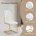 High Back Dining Chairs For Dining & Kitchen Room (Set of 4) - Golden / White Home Essentials