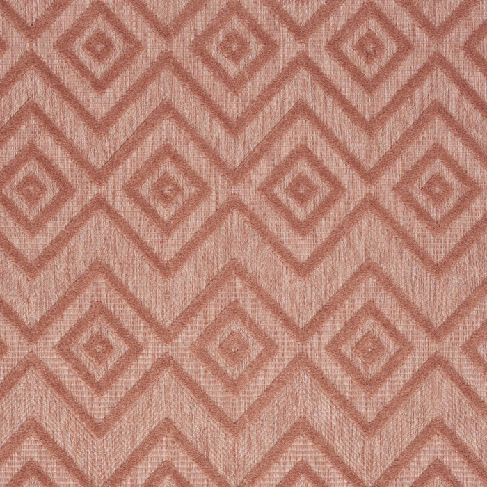 6' X 9' Argyle Indoor / Outdoor Area Rug - Coral Orange