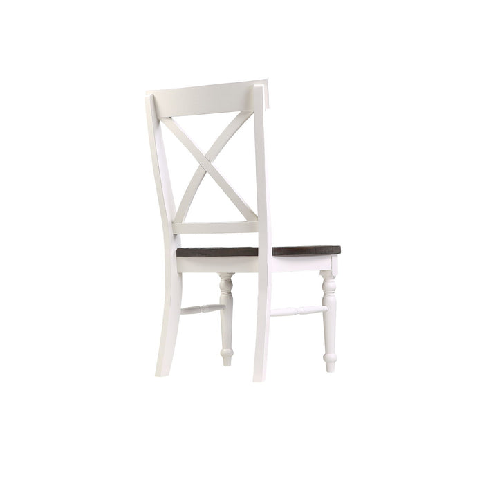 Dining Chairs (Set of 2) - Brown / White Emerald Home