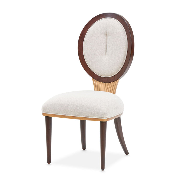 Camellia Field - Dining Side Chair (Set of 2) - Linen / Warm Pecan