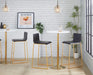 Mara - Contemporary Upholstered Barstool (Set of 2) Lumi Source