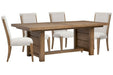 Plum Creek - 5 Piece Extendable Trestle Dining Table Set Magnussen Furniture