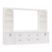 Arched Entertainment Center Wall Unit With 6 Drawers, Large TV Stand With Bookshelves Hearth and Haven