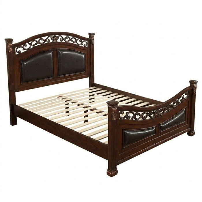 3 Piece Bedroom Set, Traditional Bed With 2 Nightstands Home Essentials