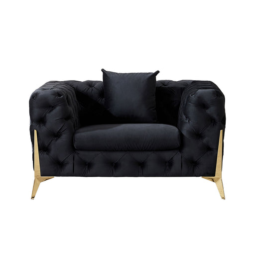 Accent Chair With Diamond Button Tufting, Matching Throw Pillow Home Essentials