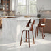 Cecina - Mid-Century Modern Fixed Height Counter Stool With Swivel And Round Footrest (Set of 2) Lumi Source