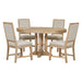 Dining Set & Extendable Round Table And 4 Upholstered Chairs Hearth and Haven