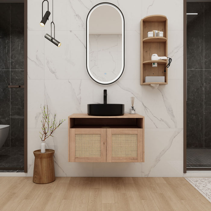 Bathroom Vanity & Art Sink And Storage Rack, Float Mounting Design Home Essentials