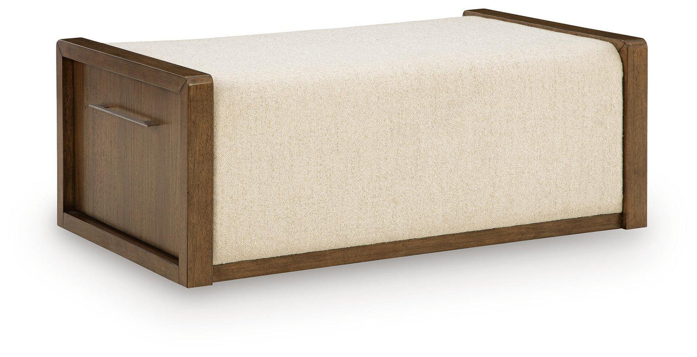 Marxmore - Upholstered Ottoman With Storage - Brown Signature Design by Ashley®