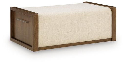 Marxmore - Upholstered Ottoman With Storage - Brown Signature Design by Ashley®