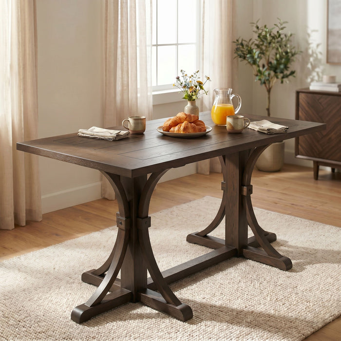 Dining Table With Trestle Base Hearth and Haven