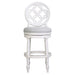 Stool With Back And Swivel Upholstered Seat Home Essentials