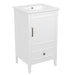 Modern Bathroom Vanity With Sink, Cabinet Storage, Drawer & Adjustable Feet Hearth and Haven